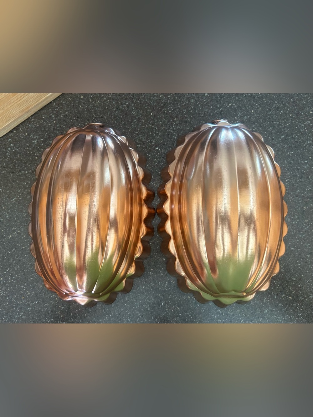 Vintage Copper Aluminum Oval 2-1/2 Cup Jello Mold Wall Hanging Kitchen Decor.